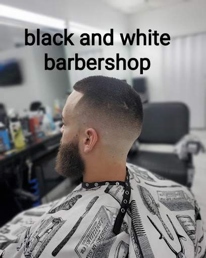 Black and white barber shop